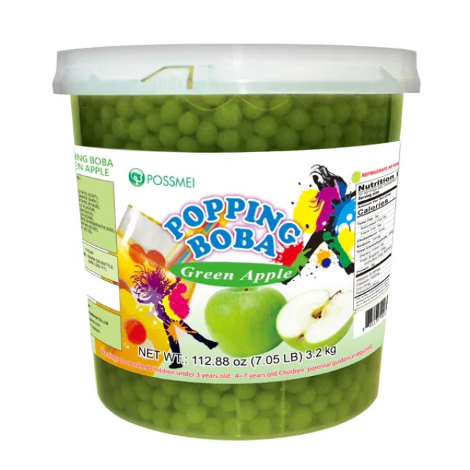 POSSMEI - Perles de fruits pomme verte pot de 3.2kg
